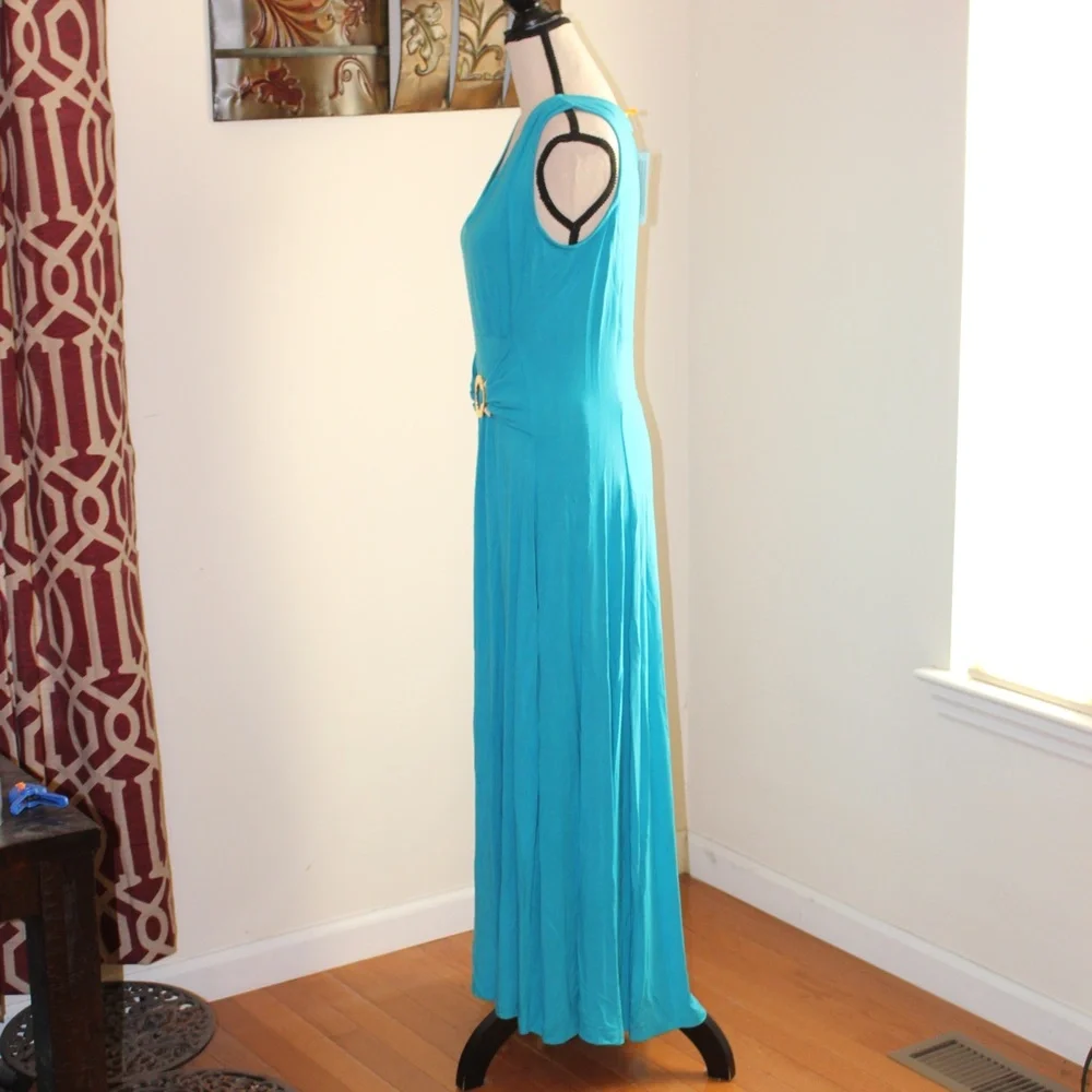 Liz Lange, sleeveless turquoise dress..... - Picture 3 of 12